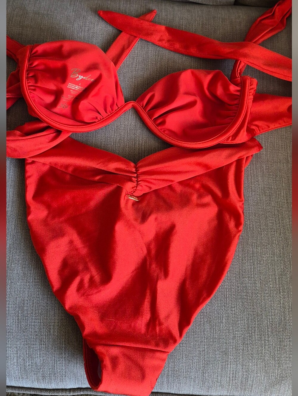BYDEE Bikini Set Ventura Top Bikini Set In Caramels Color Size.Large - Picture 13 of 13